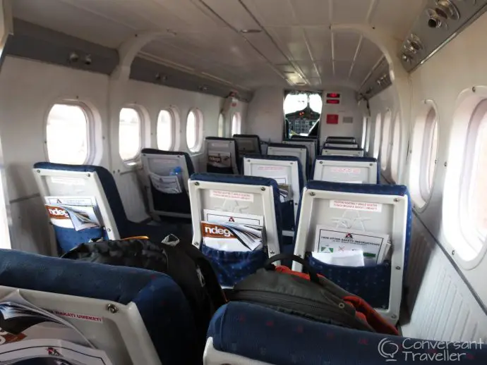 Air Kenya aeroplane domestic flight review - inside the cabin