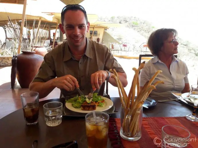 Dining at Saruni Samburu luxury lodge kenya