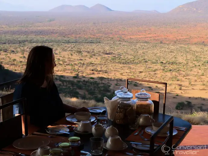 Dining at Saruni Samburu luxury lodge kenya