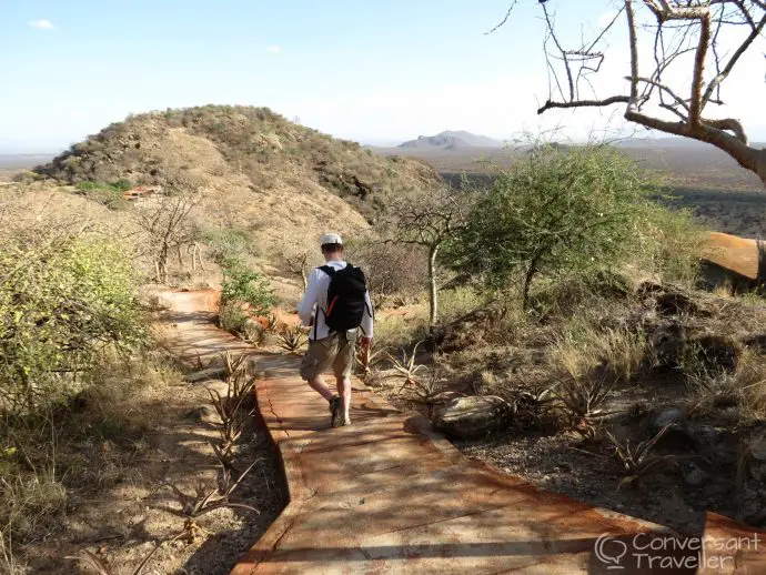 The villas at Saruni Samburu luxury lodge Kenya are connected by pathways