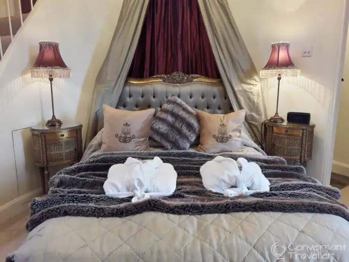 The master suite at the White Tower of Taymouth Castle, luxury Scotland self catering retreat 