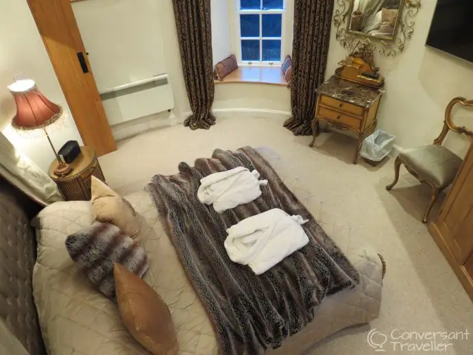 The master suite at the White Tower of Taymouth Castle, luxury Scotland self catering retreat 