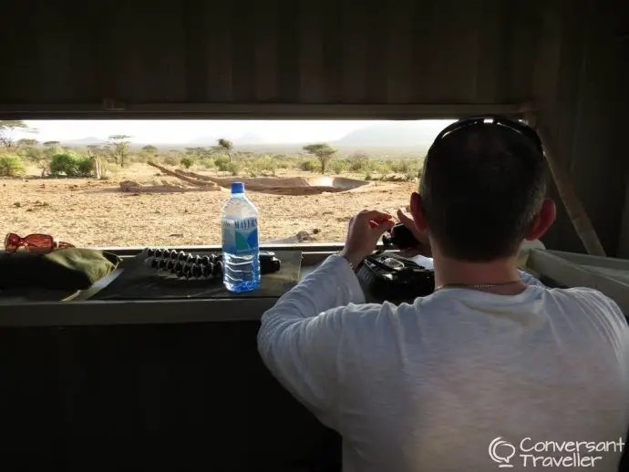 The hide by the watering hole at Saruni Samburu, Samburu Special 5, Kenya