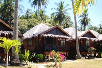 Beach huts at Kho Yao Yai Resort, Thailand