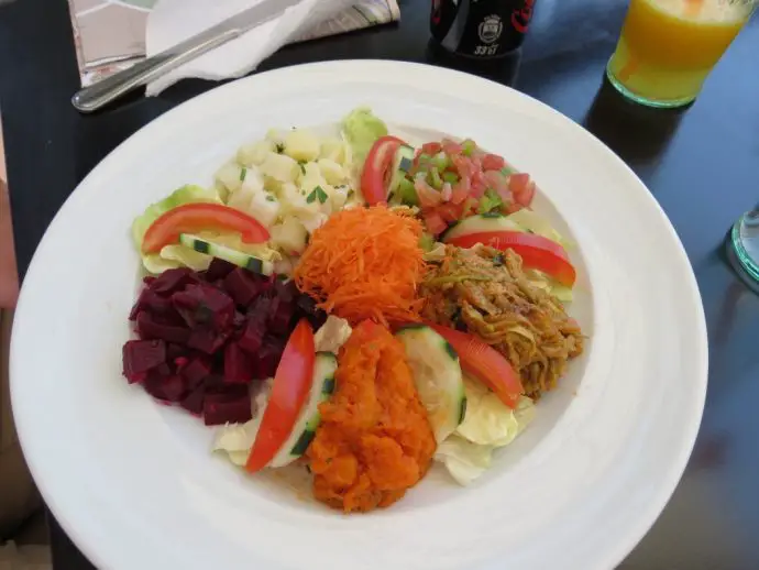 Plate of Moroccan salads