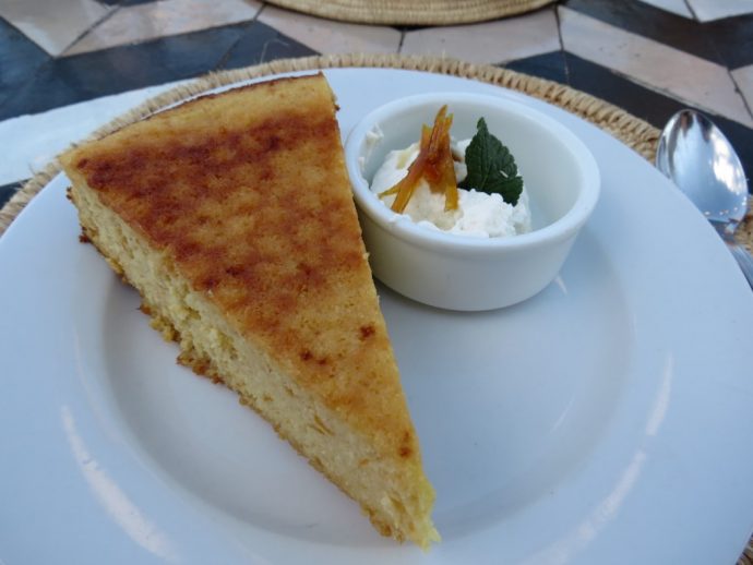 Orange cheesecake at Nomad Restaurant, Marrakech