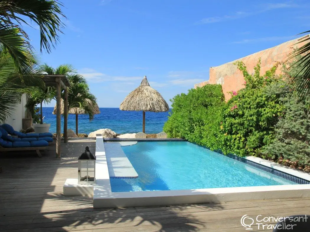 Best place to stay in Curacao, PM78 5* ocean front oasis, luxury holiday rentals in Curacao - private infinity pool