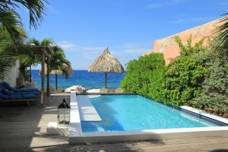 Best place to stay in Curacao, PM78 5* ocean front oasis, luxury holiday rentals in Curacao - private infinity pool