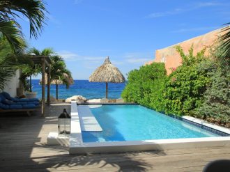 Best place to stay in Curacao, PM78 5* ocean front oasis, luxury holiday rentals in Curacao - private infinity pool