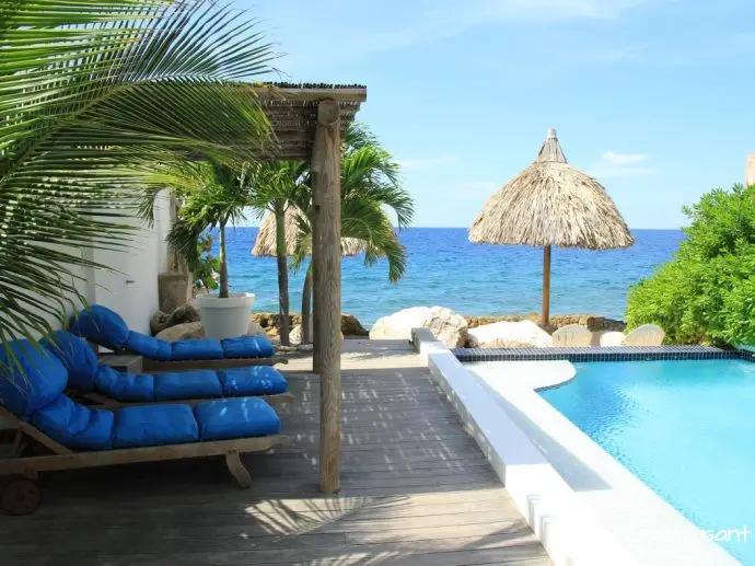 Best place to stay in Curacao, PM78 5* ocean front oasis, luxury holiday rentals in Curacao - private infinity pool