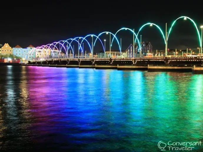 Queen Emma ponton bridge in Willemstad - Best place to stay in Curacao, PM78 ocean front oasis, luxury holiday rentals in Curacao