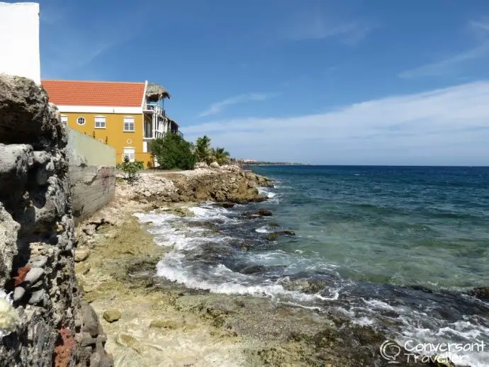 Best place to stay in Curacao, PM78 ocean front oasis, luxury holiday rentals in Curacao - rocky shore line in Pietermaai district, Willemstad