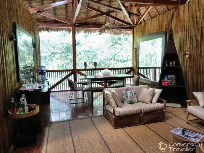 Amazon jungle tour - Tambopata - Rainforest Expeditions Amazon Villa living area