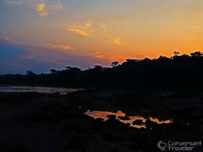 Sunset on the Tambopata River, Amazon Rainforest Expeditions, Peru