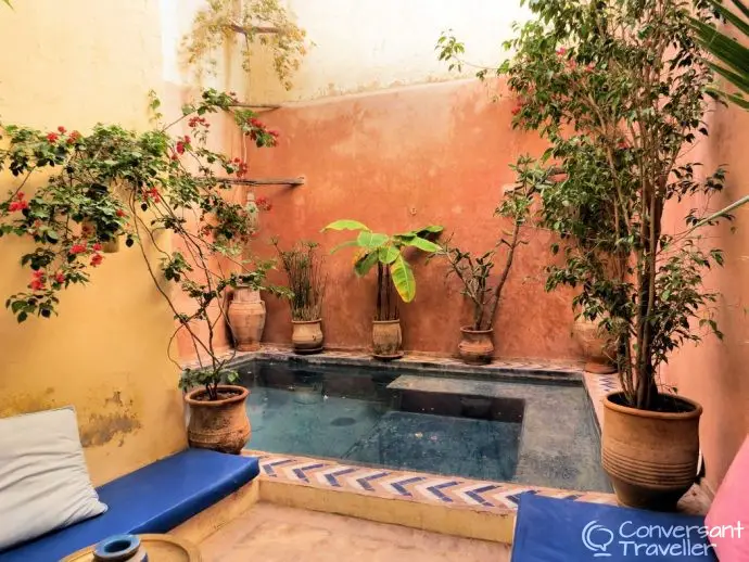 Luxury riads in Marrakech - Dar Mouassine plunge pool