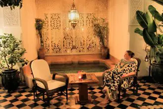 Most instagrammable places in Morocco - luxury riads in Marrakech - Riad Camilia plunge pool