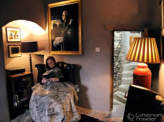 Aikwood Tower Lairds Study - luxury self catering Scotland - in a peel tower near Selkirk in the Scottish Borders 