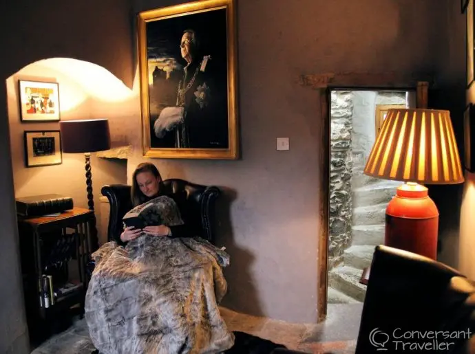 Aikwood Tower Lairds Study - luxury self catering Scotland - in a peel tower near Selkirk in the Scottish Borders