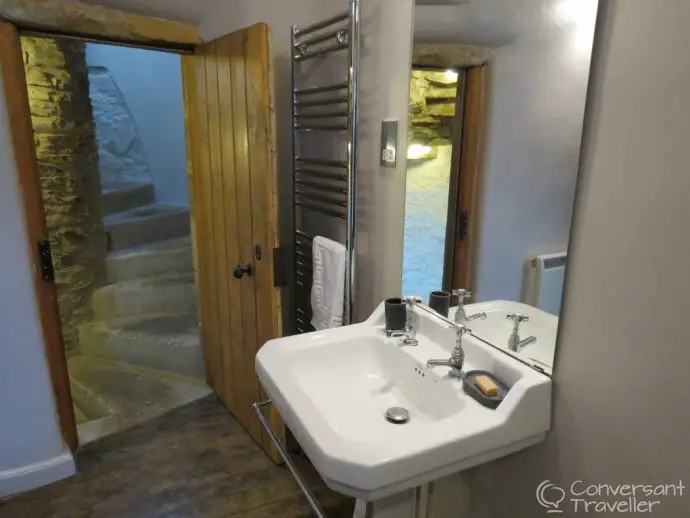Aikwood Tower bathroom - luxury self catering Scotland - in a peel tower near Selkirk in the Scottish Borders