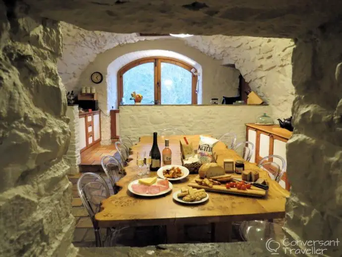 Aikwood Tower kitchen - luxury self catering Scotland - in a peel tower near Selkirk in the Scottish Borders