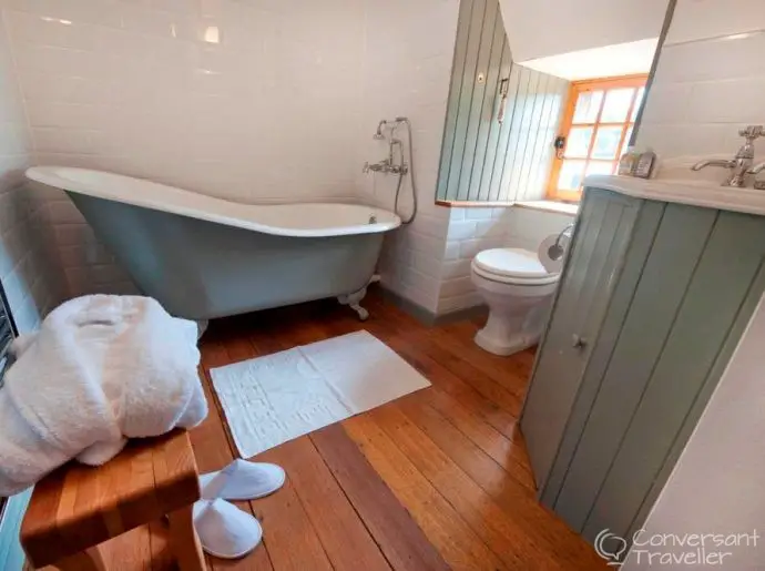 Aikwood Tower bathroom - luxury self catering Scotland - in a peel tower near Selkirk in the Scottish Borders