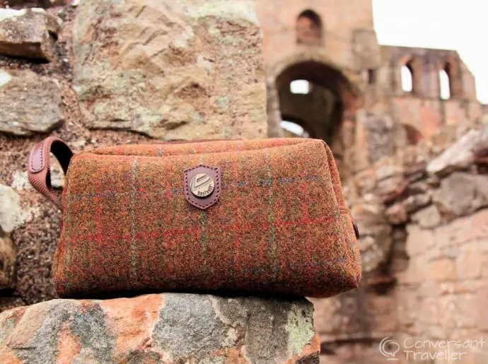 Attavanti - Bonfanti Harris Tweed Italian Leather Wash Bag