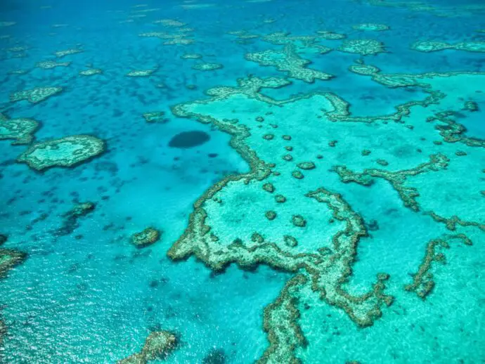 Great Barrier Reef aerial view