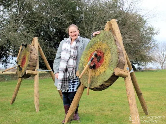 Tomahawk throwing at Roxburghe Shooting School of excellence - things to do in the Scottish Borders