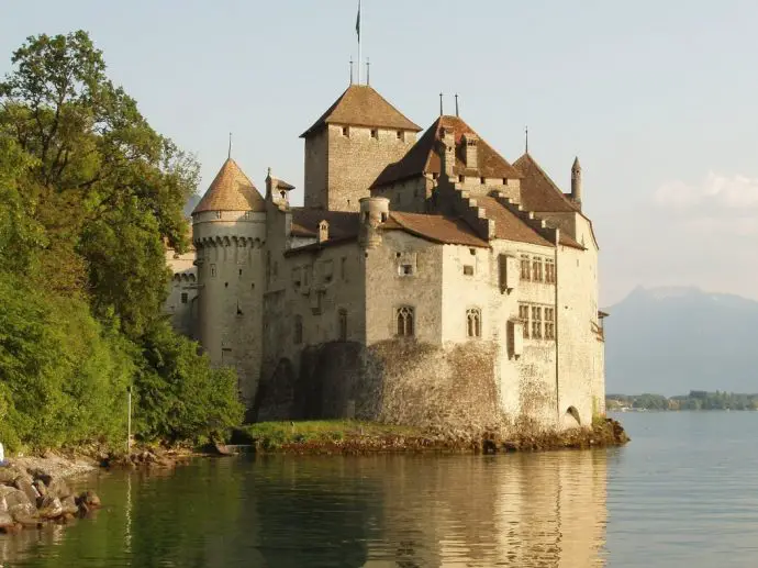 Chateau de Chillon on Lake Geneva, Switzerland
