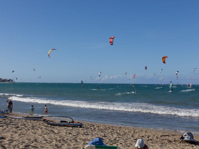 Windsurfing at Cabarete in the Dominican Republic