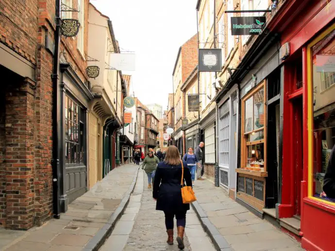 Walking down The Shambles in York - luxury weekend in York