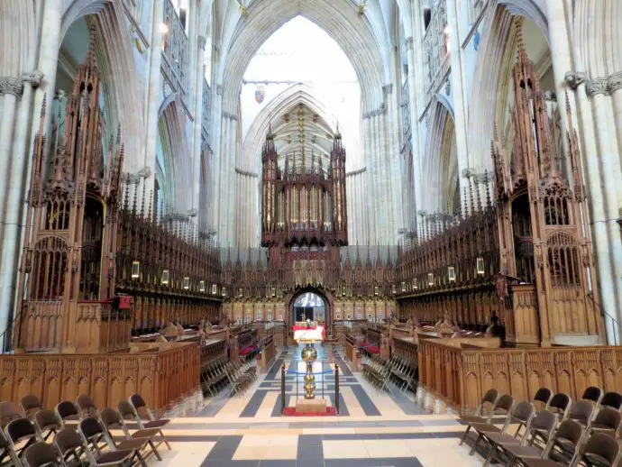 Inside York Minster - weekend in York