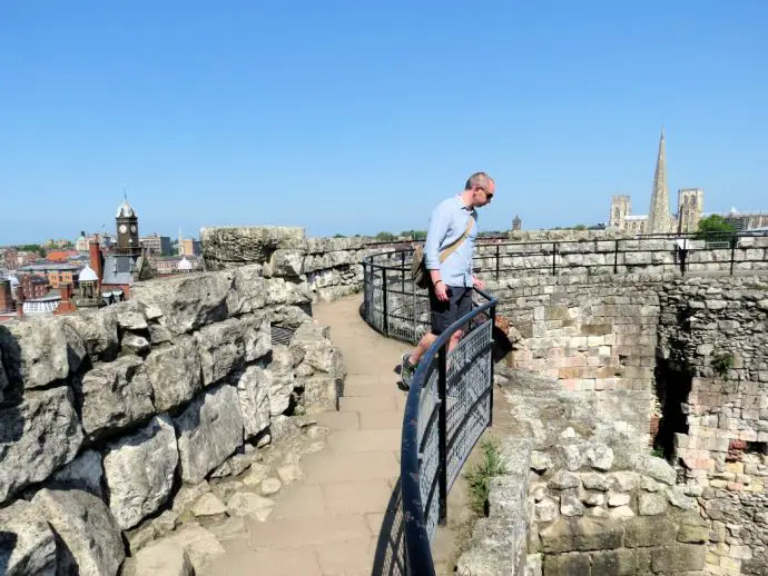 On top of Cliffords Tower in York - luxury weekend in York