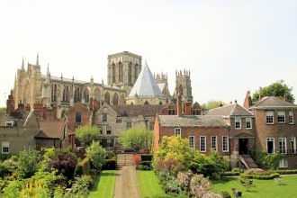 View of York Minster from the City Walls of York - luxury weekend in York