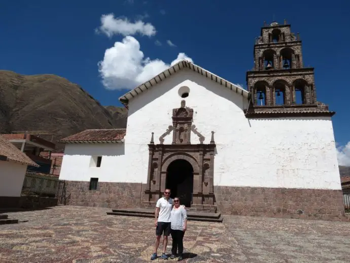 The church in Huaro - on a day trip to Tipon and Pikillacta from Cusco