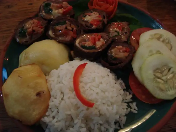 Llama rolls at Chez Maggy in Cusco