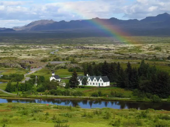 House by the river in Iceland