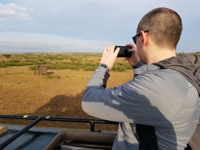 A great view from the land cruiser - photographing elephant in Naboisho Conservancy - Ol Seki - Masai Mara