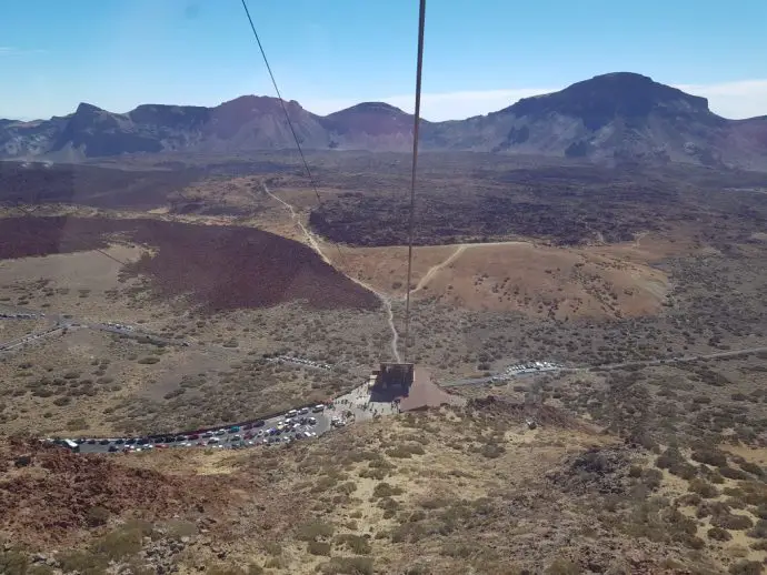 Mount Teide in Tenerife - going up the cable car