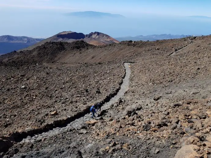 Pico Viejo route 12 hiking trail on Mount Teide in Tenerife