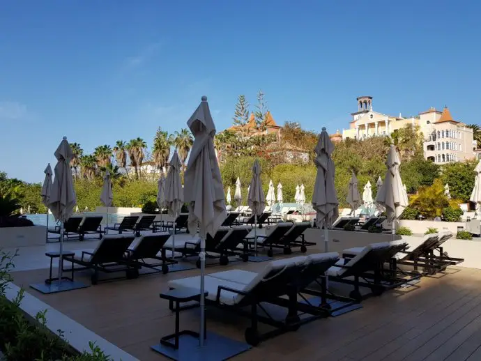 Sunloungers at Hotel Gran Tacande in Tenerife