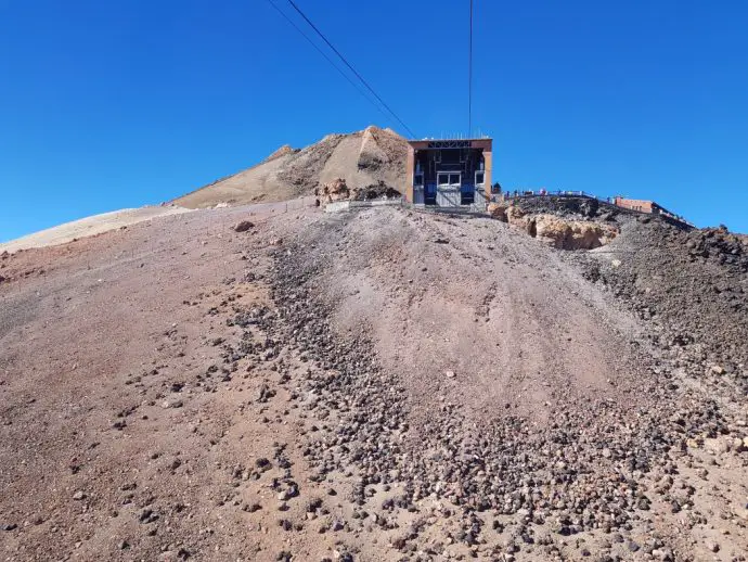 The upper cable car station on Mount Teide in Tenerife