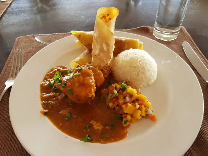 Chicken curry at Ok Seki - dinner on safari in Kenya