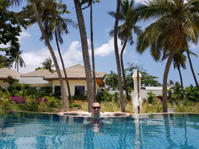 Enjoying the pool at Hemingways Watamu