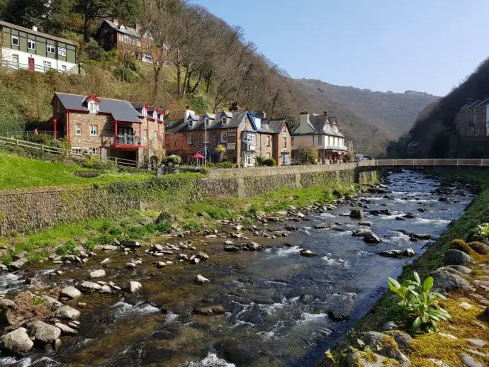 Flood defences in Lynmouth