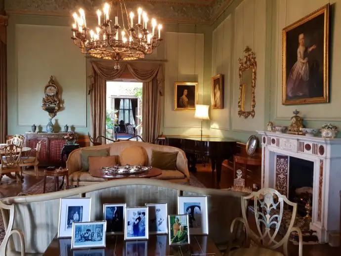 Living room in Dunster Castle in Exmoor