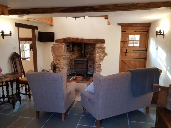 Lounge at Pitt Farm Cottage in Exmoor