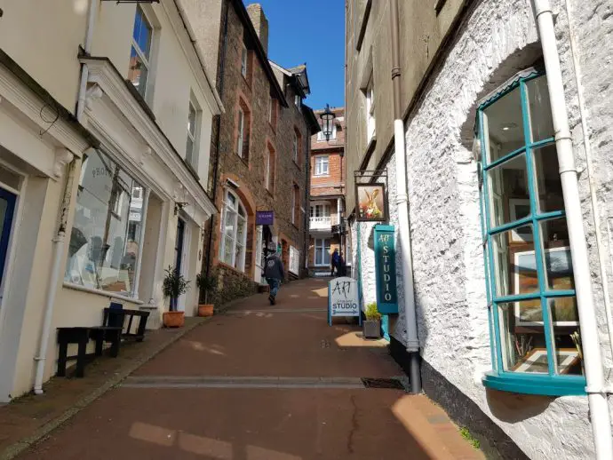 Streets of Lynton in Devon