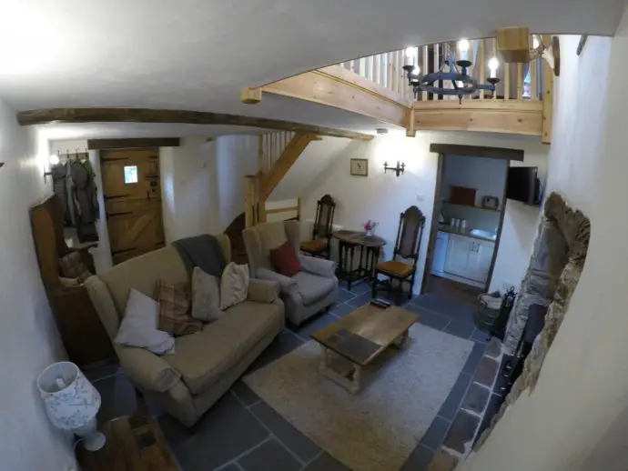 The living room at Pitt Farm Cottage in Exmoor