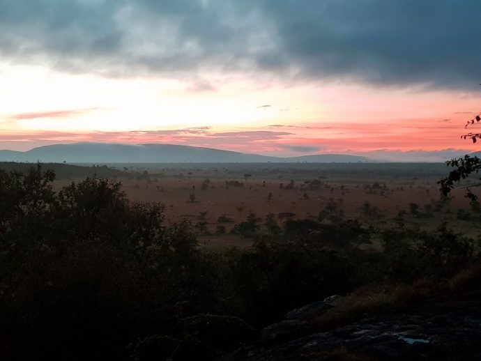 The sun sets on the plains of the Naboisho Conservancy in Kenya